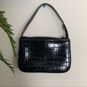 Black Reptile Skin Purse